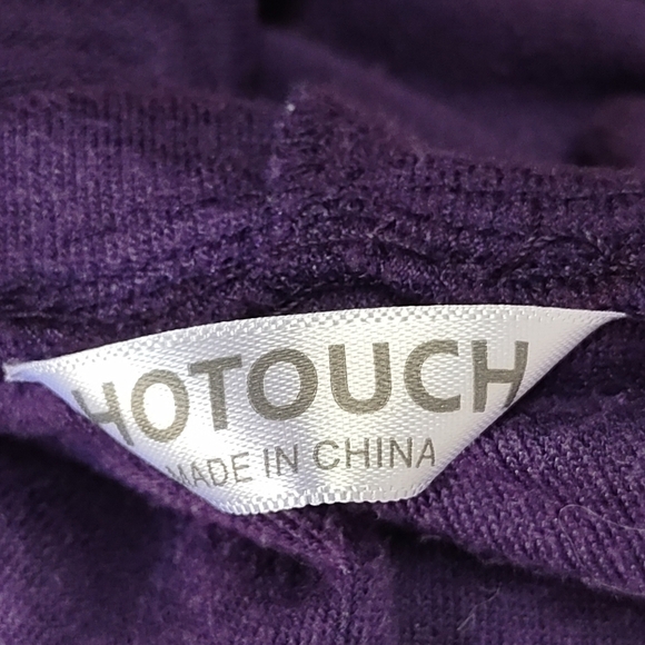 Hotouch Women's Purple Velvet Jacket And Sweatpants Set Size M - Picture 10 of 12